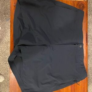 Black Athletic Shorts with Smooth Fabric